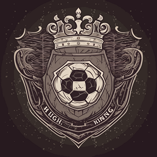 king soccer shield, vector art