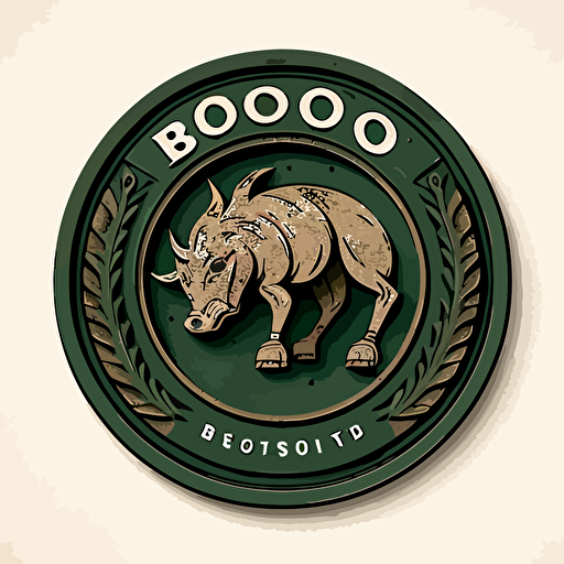 In the heart of a lively, adventurous scene, the Bosco Company logo comes to life. Our vision captures a dynamic side shot of a friendly, yet focused warthog, its wry smile exuding confidence. A circular tire, fiercely burning rubber, encapsulates the warthog, demonstrating the brand's passion for continuous motion and energy. This emblematic representation is skillfully crafted using vector art, resulting in a simple, yet captivating 2D cartoon design. The warthog's cartoon eyes sparkle with a sense of playfulness, inviting viewers to join in the thrilling world of Bosco Company.