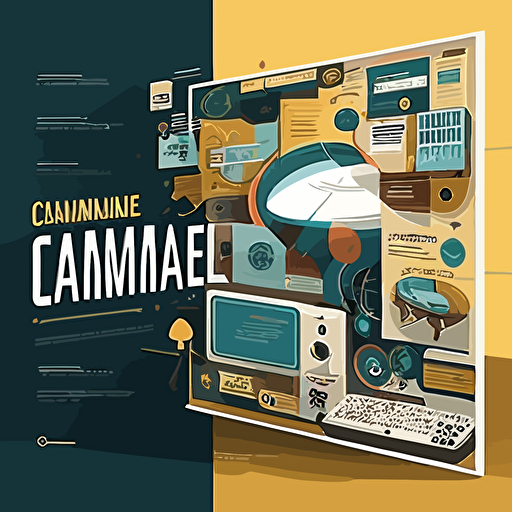 create a key visual for comliance in companies, illustrated, vectorized