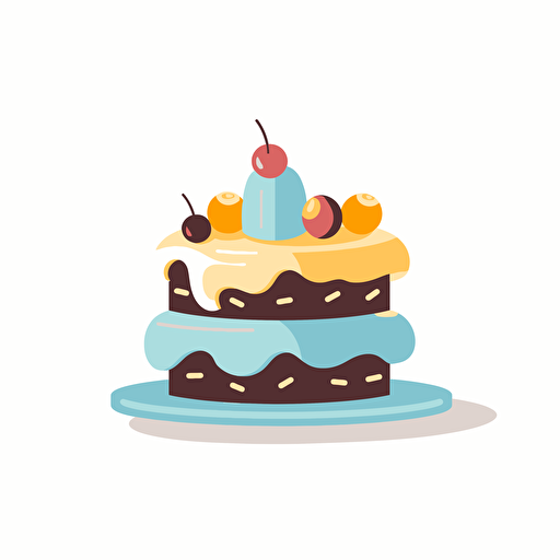 cake, mmuro letter logo, vector, smooth, flat, simple, plain, white background