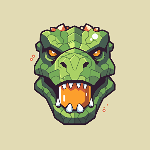 Tiled t-rex head and beer, flat, vector, no background