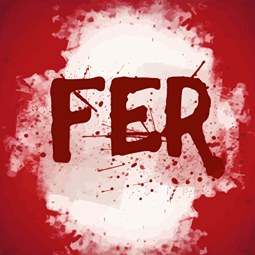 Grunge vector the word FREN red on bright background, abstract, solid colors, gritty