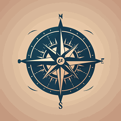 very simple logo for compass life, vector flat, PNG, SVG, flat shading, solid background, mascot, logo, vector illustration, masterwork, 2D, simple, illustrator