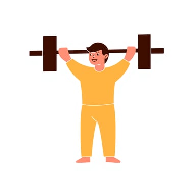 a person weightlifting