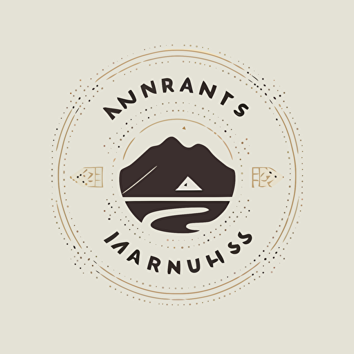 minimalist branding logo for Khanu Journeys, vector logo, simple,