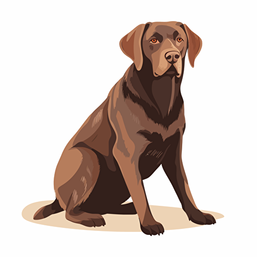 simple vector color illustration of a labrador retriever