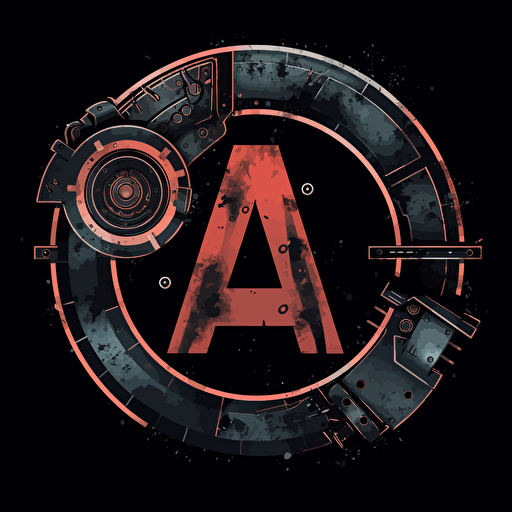 astropunk simple letter a vector