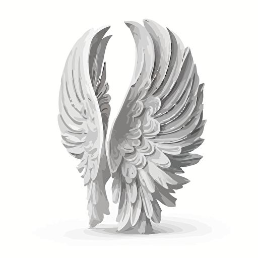 angel wings, vector style, white background