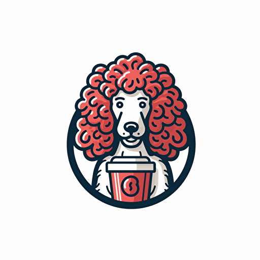 A vector logo of poodle inpsired by the starbucks logo