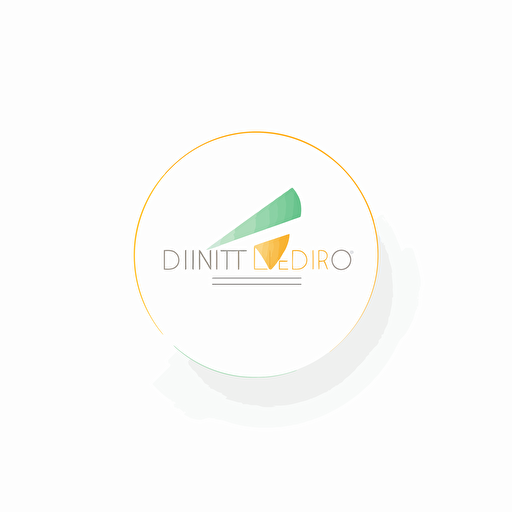 Simple vector logo, diet company, solid white background. –no text