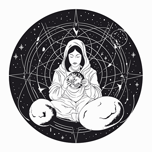 karma law, whatever you put into the universe will come back to you, vector icon,