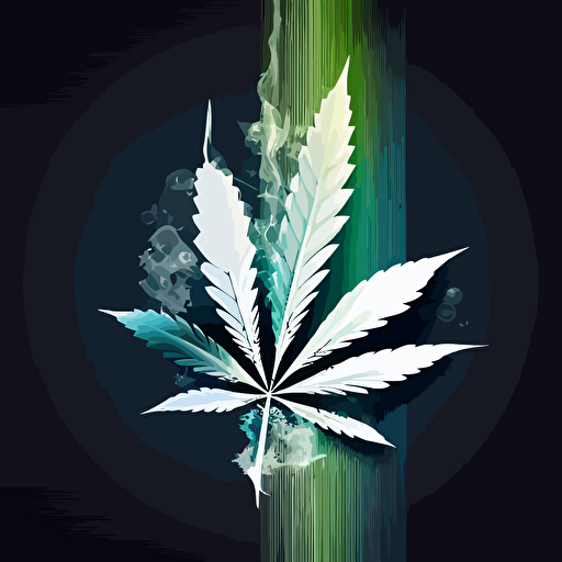 vector weed joint, transperent background, white stroke around joint
