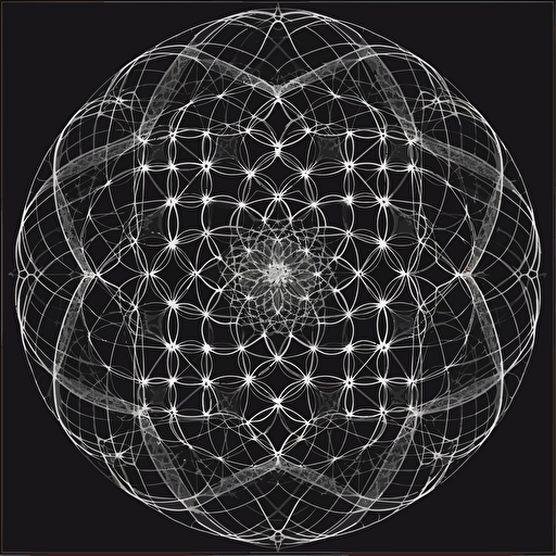 vector drawing, complex sacred geometry