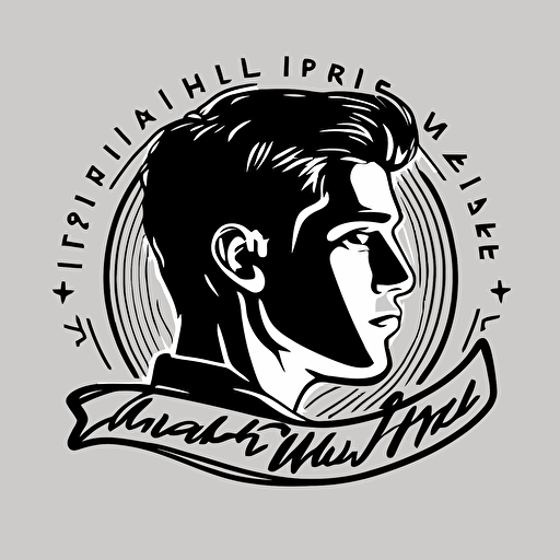 logo for youth filmmaker in black and white vector linework, simple and modern