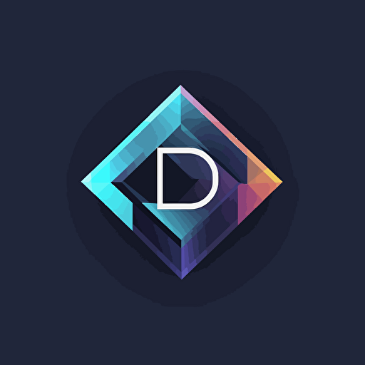 beautiful logo for tech company building browser that forms the letter D, geometric, 2D vector, futuristic, modern, simple, minimal
