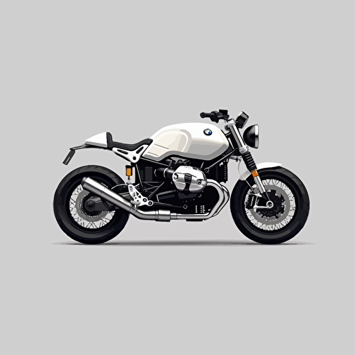 Vector bmw r ninet black and white