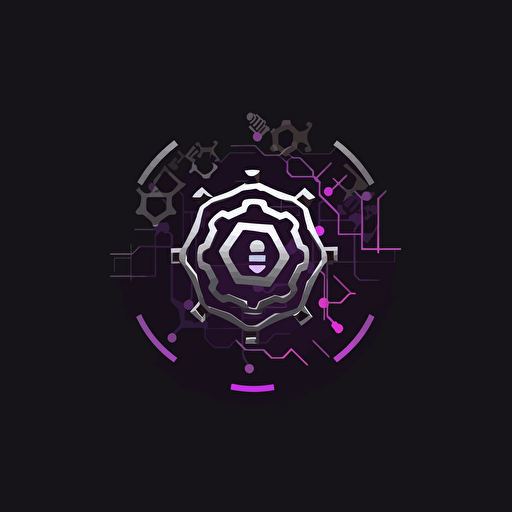 logo, web, app, clean, vector, illustrator, technology, coding, dark purple, black