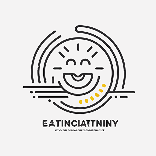 one pictogram of the positivity of a company logo, line, vector, on white background