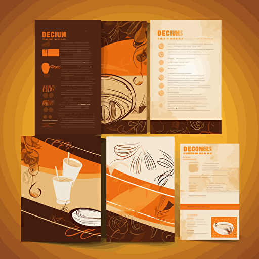 Restaurant, cuban latin caribbean Food business menu designs, [blue, orange, brown, gold colour scheme here]::3 modern, clean, design, vector, items, food, RTX