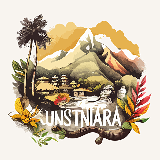 uttarakhand culture illustration, vector, water colour