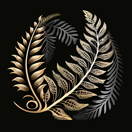 fern, feather, jewelry, as a vector logo