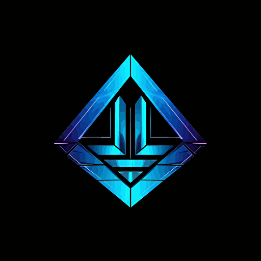Indefinite labs logo, video game company, sharp, vector, blue and black, web3