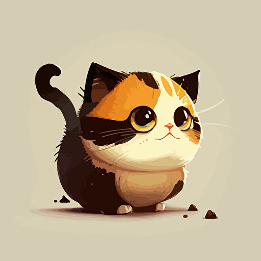 cute cat Pixar Style, vector style