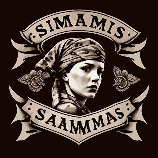 simplistic, high def, vector art logo for company named SWMsOrginals that makes bandanas