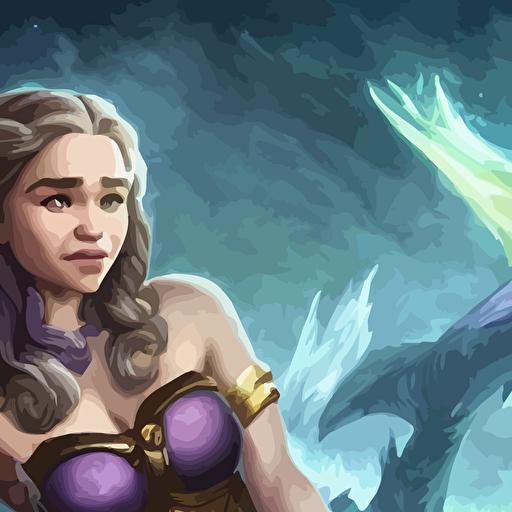 emilia clarke character game league legends background based game league legends detailed face old 3d graphics