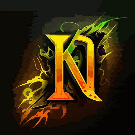 vector logo with the letters "D N J" for young people