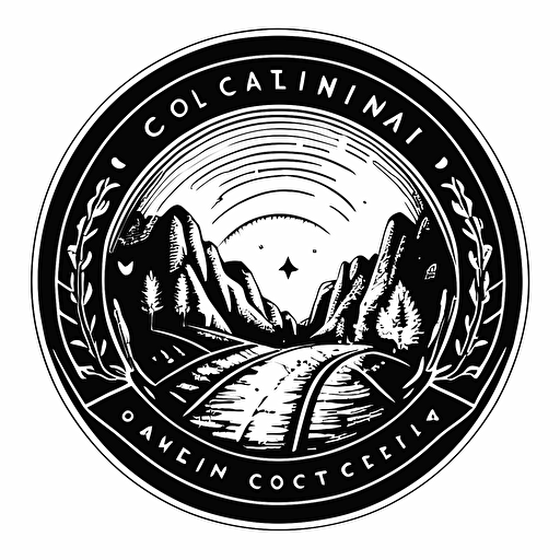 circle logo vector black and white linework for youth program centered around video production and filmmaking, allude to community and movie production