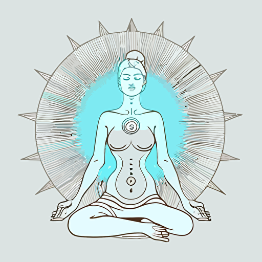 tadasana virabadrasana truth conciousness bliss sat chit ananda line drawing vector illustration exquisite esoteric vision chakra nadi subtle anatomy kundalini teacher yoga