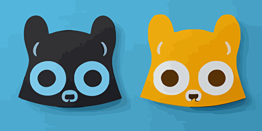 a mascot logo for a children footwear brand, simple, vector, colorful