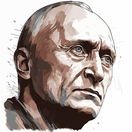 Putin, vector, highly detailed, gritty