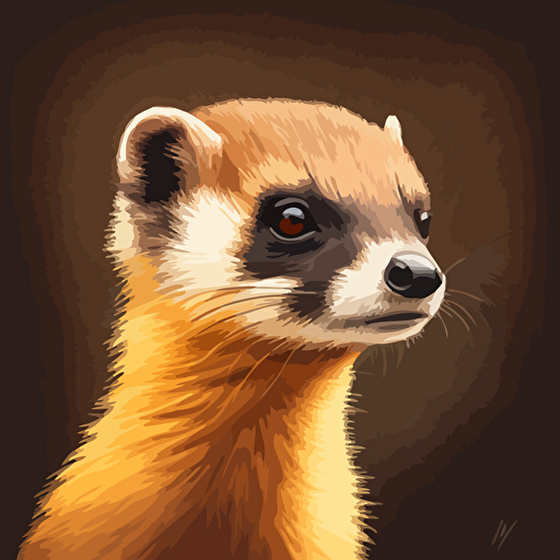 Mustela nigripes, vector