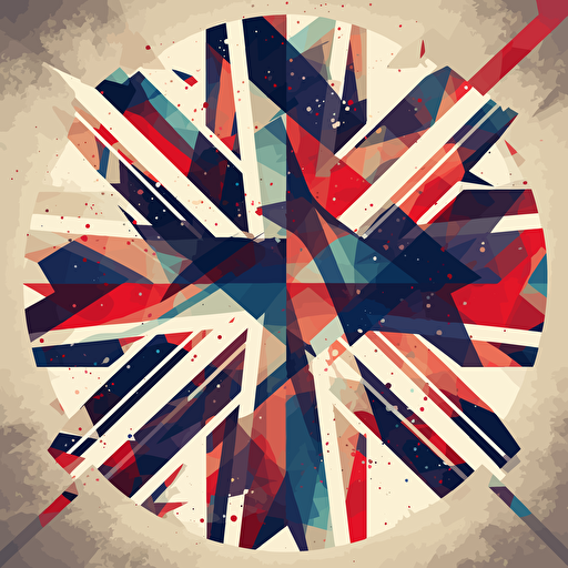 vector illustration abstract art of the British flag
