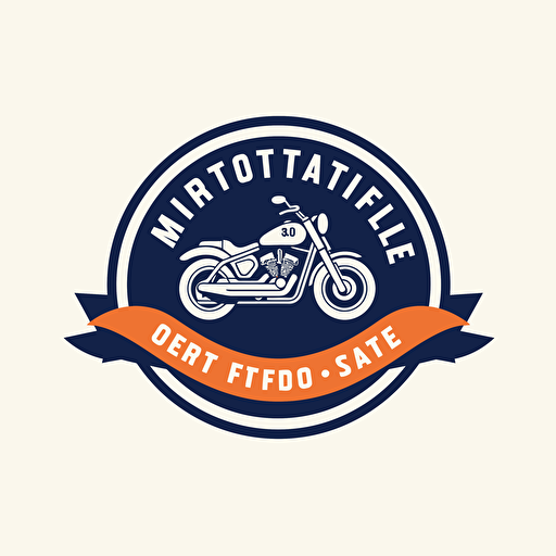 modern logo for motorcyle part store. Simple, 3 Colors, Vector, Flat, Icon, white background