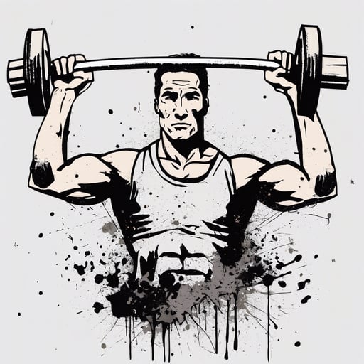 a man lifting weights