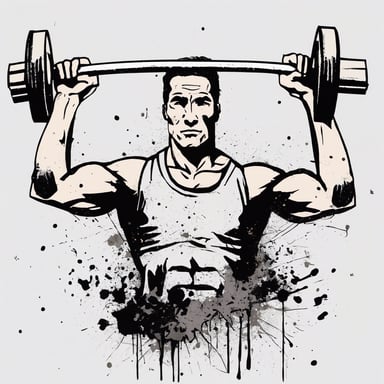 a man lifting weights