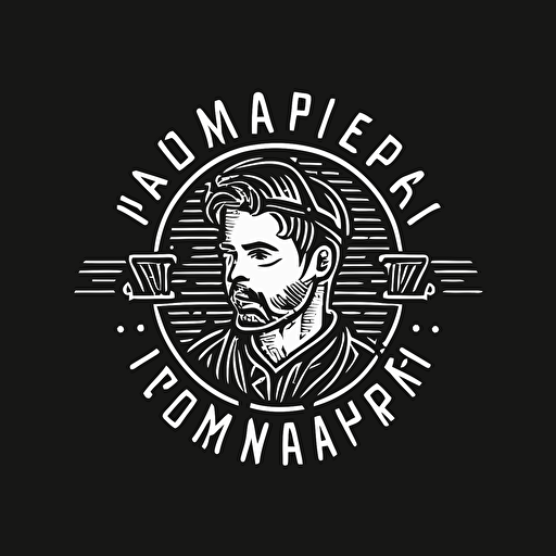 logo for filmmaker vector linework, simple and modern