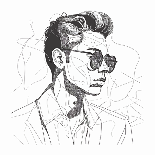 minimalist, york shamblesin the style of a single line drawing, Vector, white background, masterpiece, trending on Artstation and Dribbble.