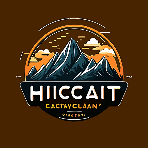 logo design for It company, high qality, mountain, vector, flat 2d, company logo, sing style, new technologies, it shcool & coworking