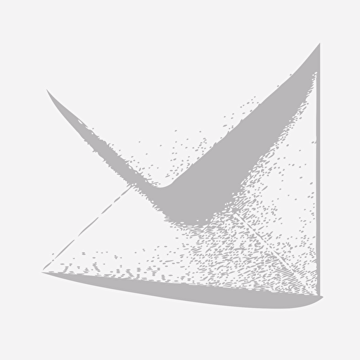 a simple white envelop rect verso in a vector art style on a white background viewed from the top