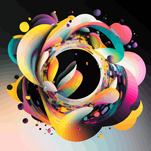 colorful vector art, the multiverse,logo