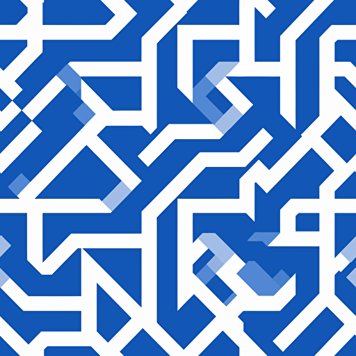 A vector of blend colors, plain textures, geometric shapes, background cobalt blue and white