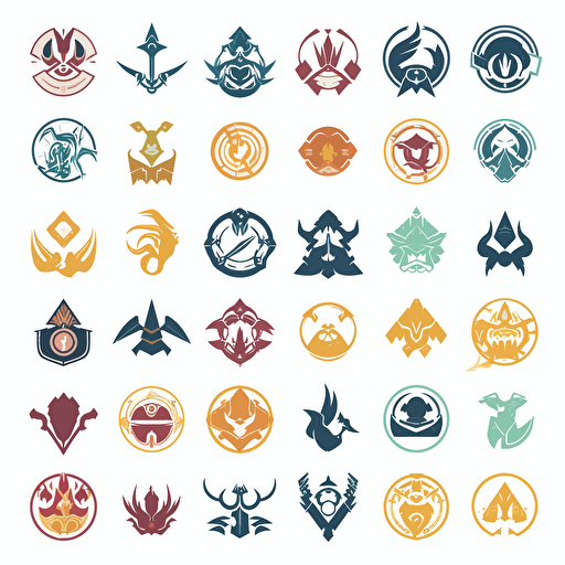 vector voudon sigils against a white background sprite sheet