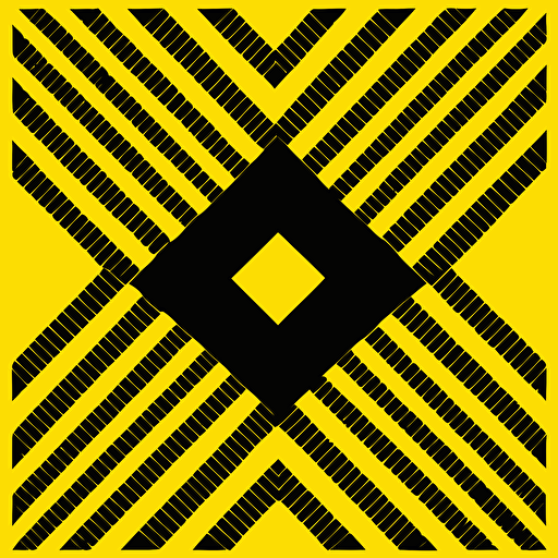 a squared flag, yellow and black colors, vector style, simpel style
