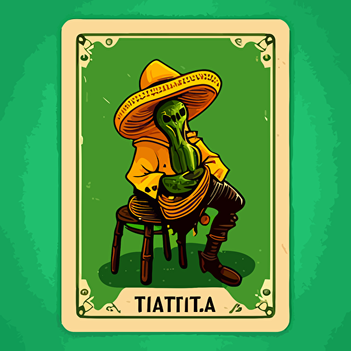 tequila loteria card vectorial style