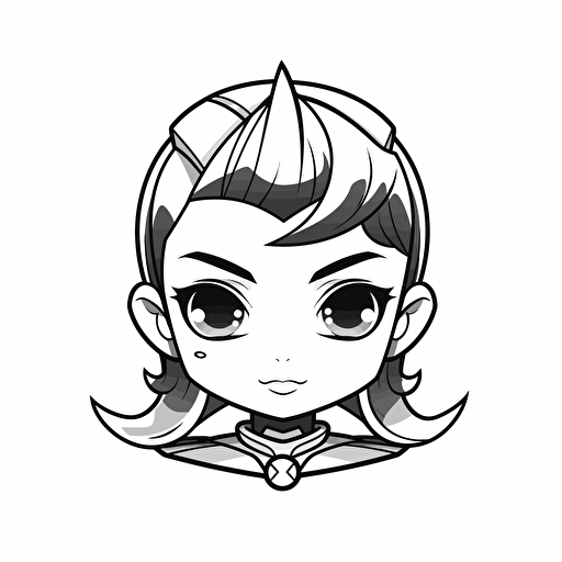 a water inspired kid superhero bust, kawaii, digital illustration, minimalism, concept art, vector draw, revenge, black and white, coloring page, outline only, powefull
