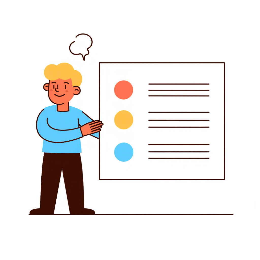 a person explaining a diagram